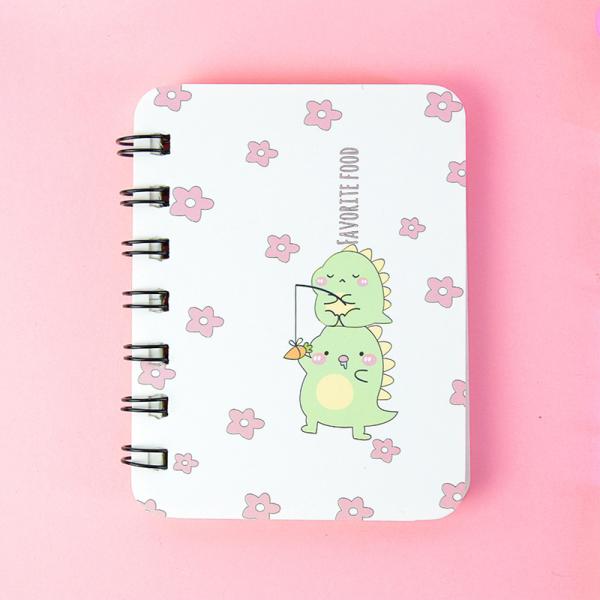 Hardcover Spiral Bound Unlined Notebook A6 Size Multi Color 80 Sheets