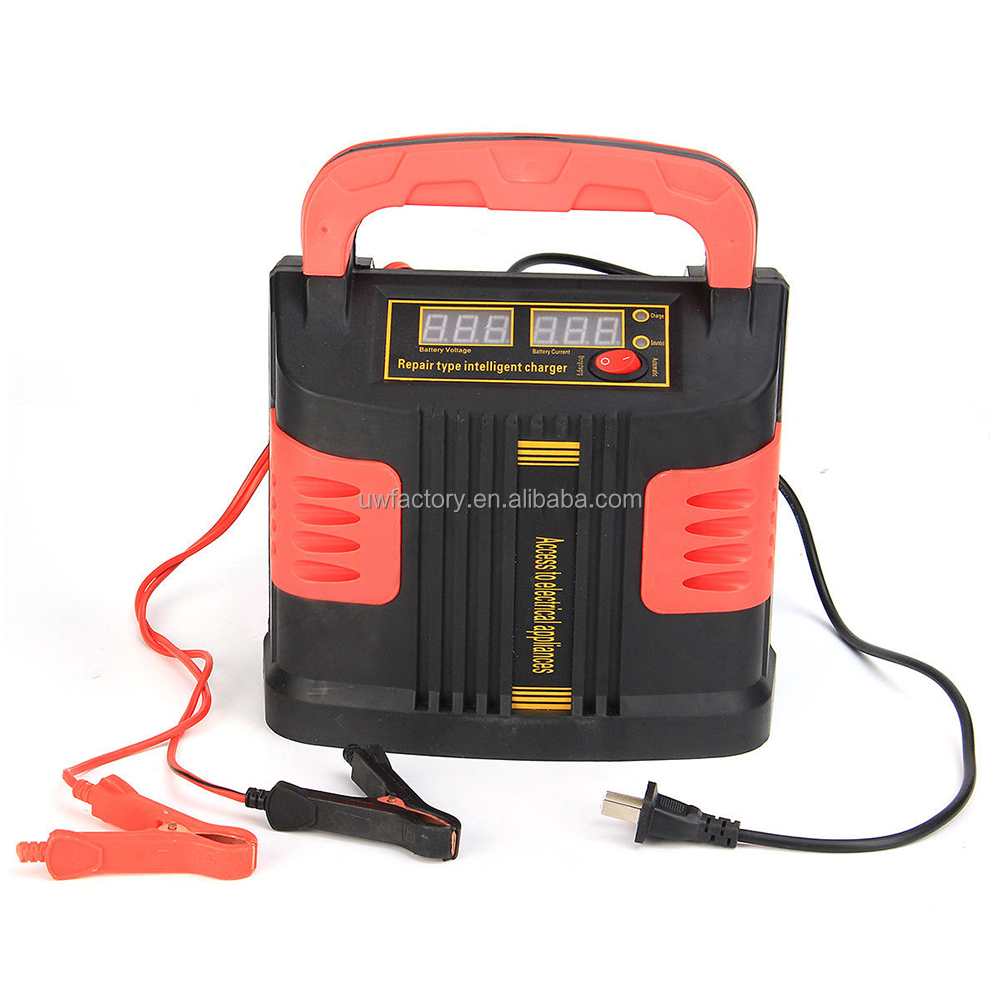 Connector Current Protection Full Automatic 12V/24V 10A 5A Car Battery Charger for Motorcycle Lead Acid Battery Output