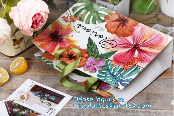 violet printing shopping bags by handmade,Gift shopping luxury carrier Bag Direct Manufacture Paper Bag logo Printing