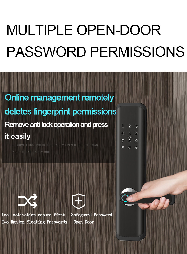 Infrared Induction Fingerprint Sensor Lock , House Door Lock APP Control