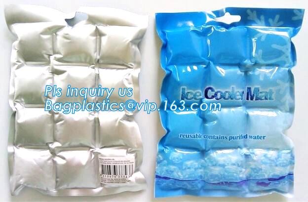 Liquid and fruit fresh keeping ice bag pack, bagged ice storage box for fresh vegetables, disposable ice cube bag for fr