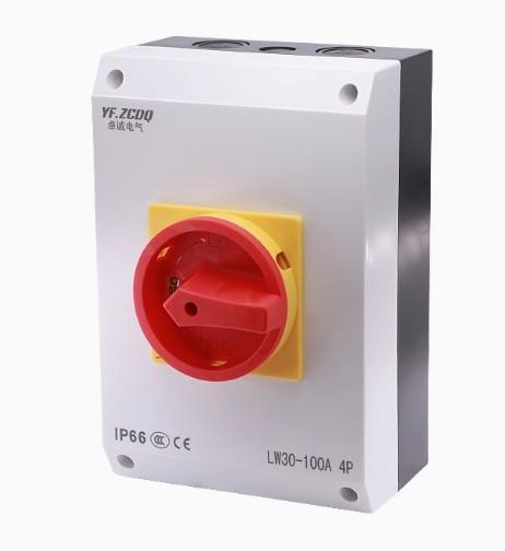 Quality IP65 Waterproof Three-phase Rotary Isolation Disconnect Switch Rotary Cam Switch With Box for sale