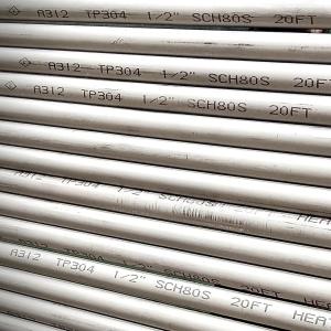 China SMLS Seamless Stainless Steel Pipe ASTM A312 TP304L SCH 80S Round Tube wholesale