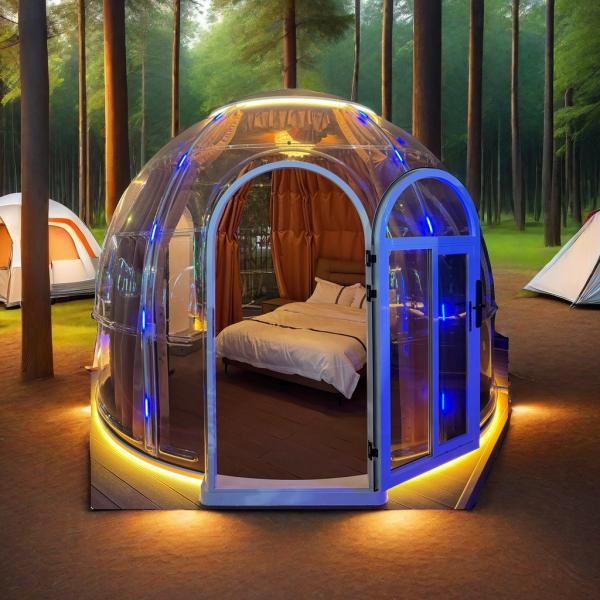Quality Tiny House Movable Geodesic Dome Tent Skylight Building for Bubble House Resort Unique Container Houses Product for sale