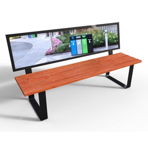 Wooden Advertising Bench Waterproof For Outdoor Garden Park