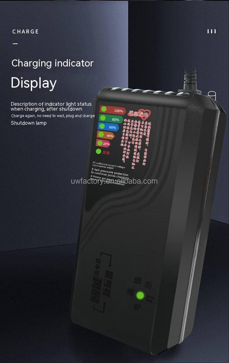 90W Output Power Multi Function E Bike Charger for Supply 60v20ah 72v20ah Lead Acid Battery