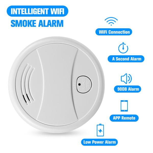 Quality Wireless Photoelectric Smoke Alarm Detector 90db Decibel With Remote Control for sale