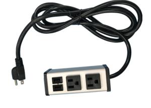 Mountable 2 Way Socket Power Strip With USB Charger Two Port 5V 2.1A / 5V 1.0A