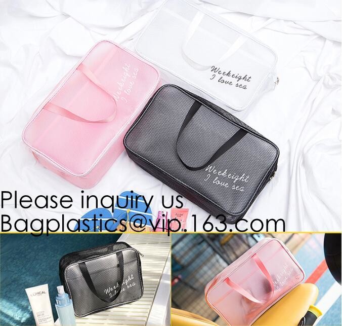 Custom Clear Pvc Lady Handbag Set Transparent Beach Tote Bag With Inner Pouch,Shoulder Tote Holographic PVC Beach Bag