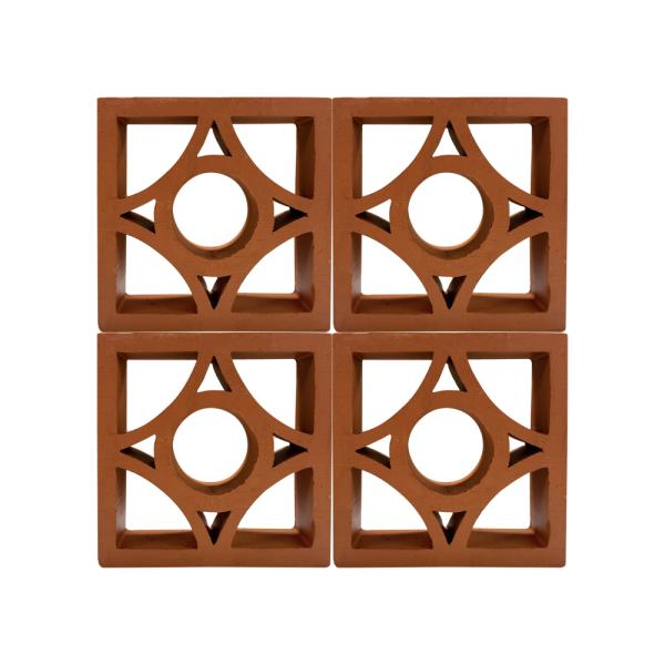 Wall Panels Decorative Red Hollow Ceramic Bricks for the Balconies