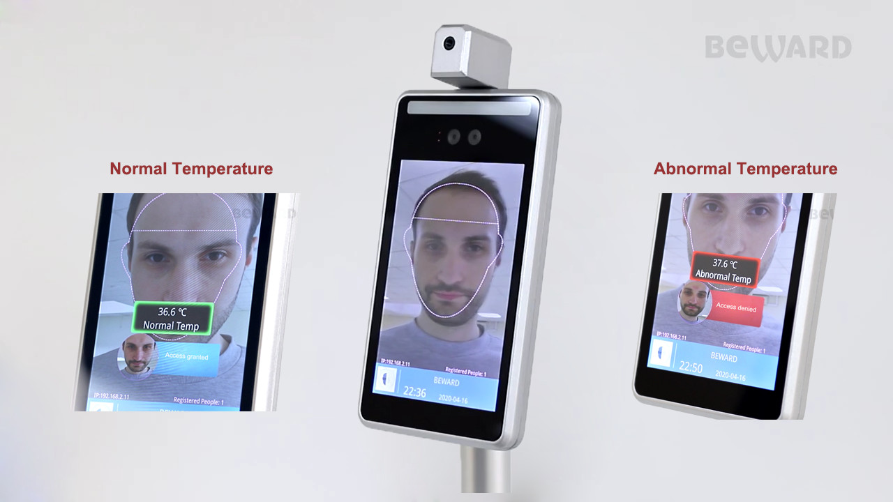 MQTT Cloud Touchless Face Recognition Temperature Measurement System