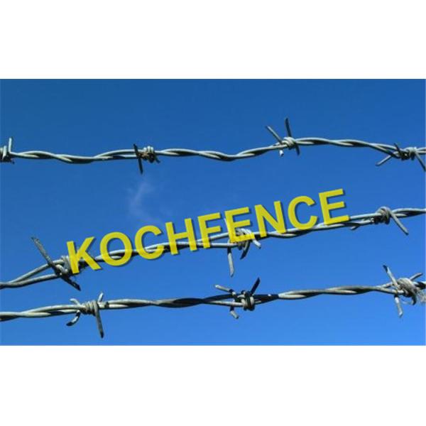 ISO 9001 2.2 Mm Razor Barbed Wire , Plastic Coated Galvanized Barbed Wire