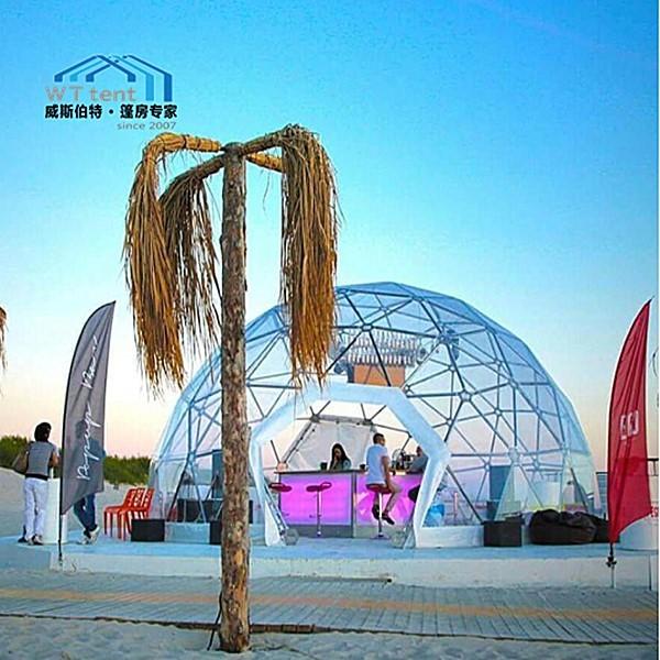 Quality Transparent Geodesic Dome Tent Galvanized Tubes Outside Hotel House Use for sale