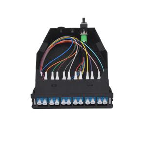 China OM3 MPO Patch Cord MTP LC 12 Fibers LGX Box Duplex Standard Connector wholesale