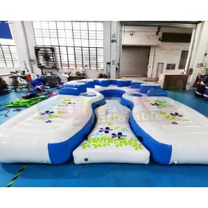 China 1000D Inflatable Boat Island Outdoor Swimming Pool Water Float Games wholesale