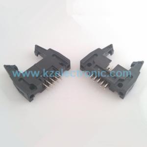 China 2.54mm dual row right angle straight shroud header connector on sale