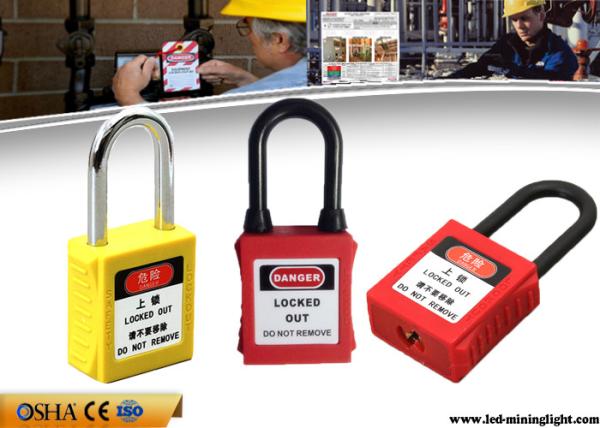 Quality Nylon Shackle ABS Lock Body Safety Lockout Padlocks with Customized Language for sale