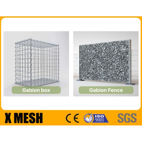 Hot Galvanized Gabion Wire Mesh Baskets Retaining Wall Spirals / Helicals Connected