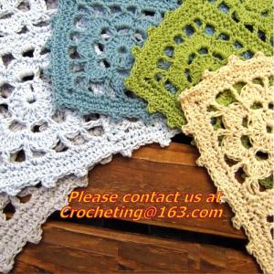 China handmade hook needle coasters zakka vintage crochet cup mat mobile phone pad Crochet Dish wholesale