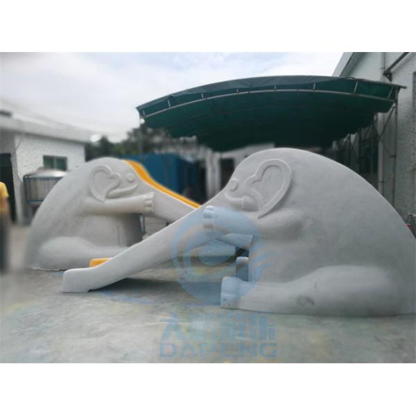 Elephant Shaped Mini Pool Slide Outdoor Commercial Swimming Pool Slides Customized