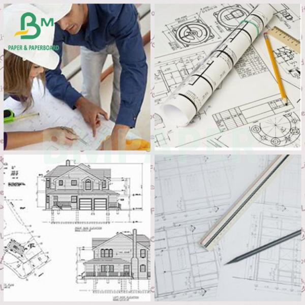 High Whiteness 24'' 36" * 150ft  Premium CAD Plotter Paper Roll