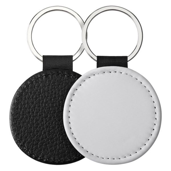 Custom Leather Keychain Printable Double Sided Sublimation Leather Keychain Blanks