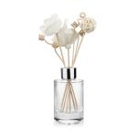 105ml Round Diffuser Bottles Empty clear Glass With Rattan Sticks