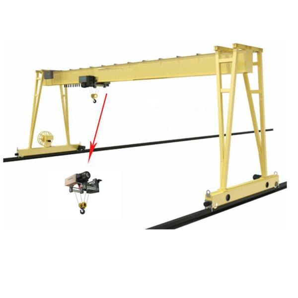 Adjustable mobile single beam gantry crane