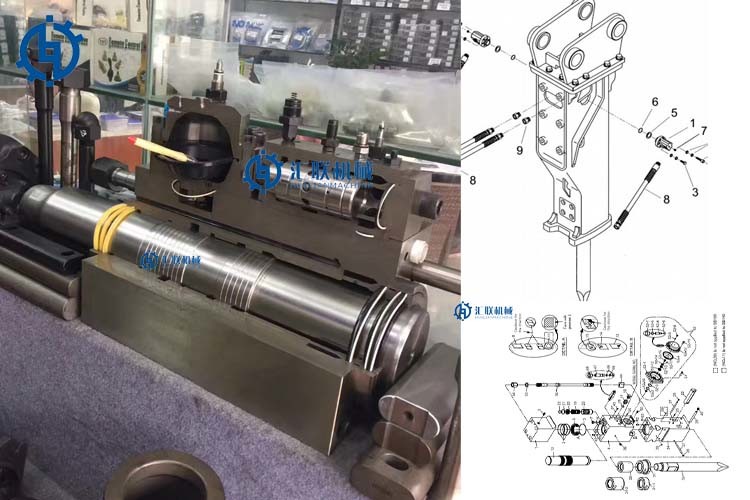 Open Type Hydraulic Breaker Spare Parts Front Head Cylinder Used In Hammer