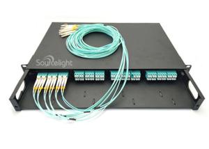 China Ftth Mpo Mtp Patch Cord , Mpo Mtp Cassette With Om3 Lc Duplex Adapter wholesale