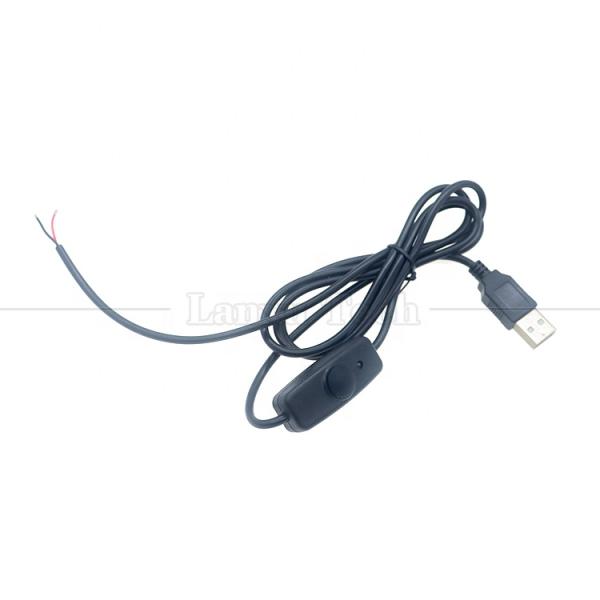 Waterproof Silicone Rubber Cover on off Push Button Switch 5V USB to Open Bare 2pin Wires End Cable for LED Light Lamp