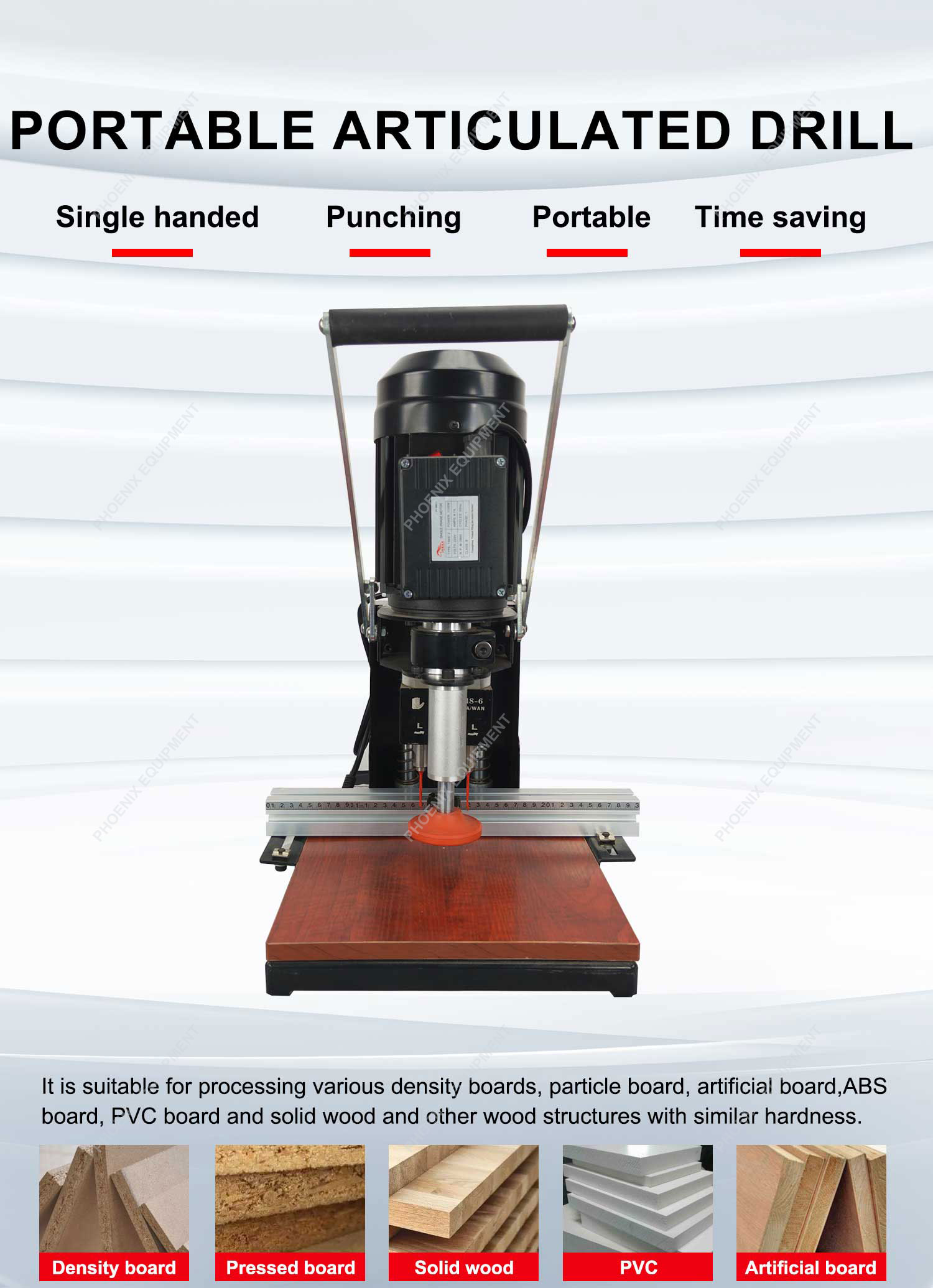 20 KG Weight Hinge Boring Machine for Furniture Door and Cabinet Easy to Operate 35mm