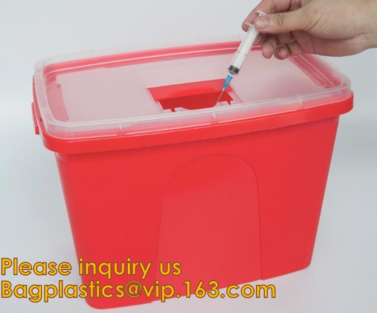Plastic Hospital Medical Disposal Waste Sharp Container,plastic round sharps disposal container with lid BAGEASE PACKA