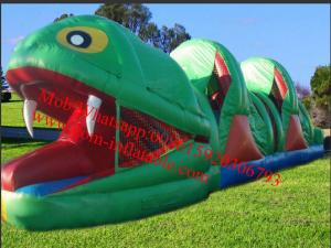China Frog Rent Large Inflatable Obstacle Course wholesale