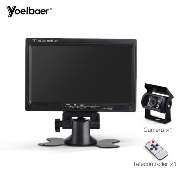 Quality 7 Inch 12V 24V Vehicle Reversing Systems Stand Monitor Screen with Rear View Reverse Backup Camera for sale