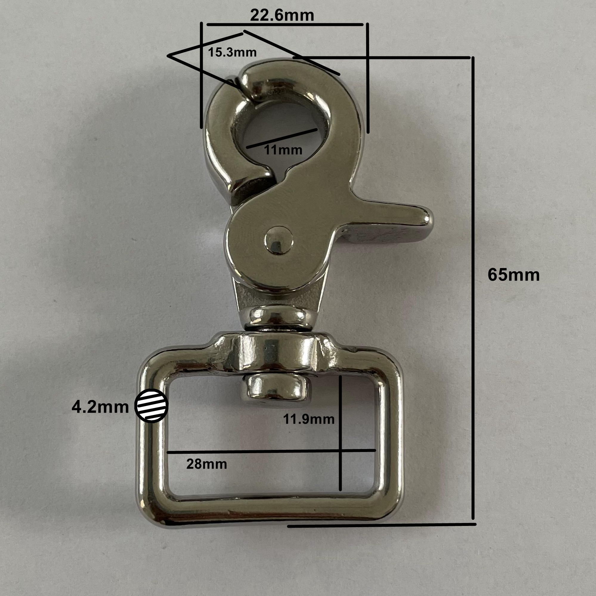 Corrosion Proof Rigging Hardware Swivel Trigger Square Eye Snap Hook