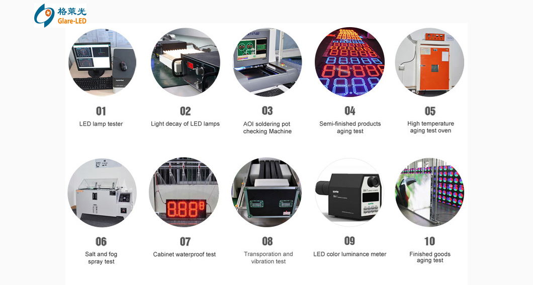 110/220VAC Power Input Front or Rear Access 18 Inches Digital LED Gas Signs for Outdoor