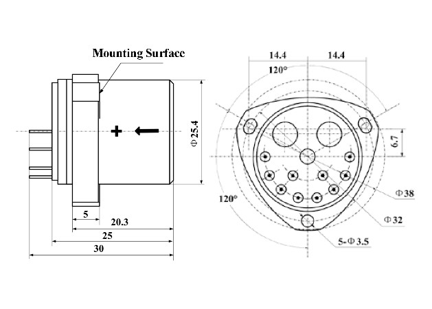 Wide Temperature Range Accelerometer Sensor -55.C To 80.C Operating 15g Vibration Resistance