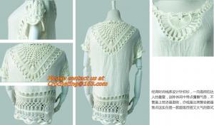 China Fashion tassel, Hollow knitted Swimwear, swimsuit Crochet Bikini Beach Cover Up Smock Mini wholesale