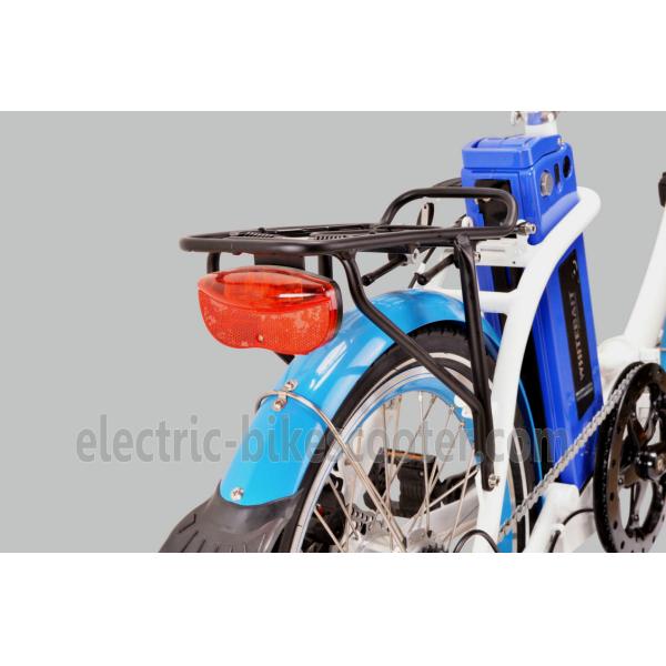 Blue Mens Women'S Electric Folding Bike , Citizen Folding Electric Bike 20" Wheels