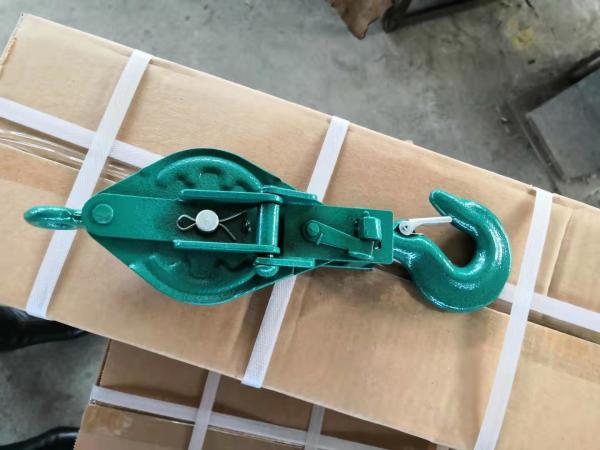 Quality Transmission Single Double Wheel 10t Snatch Pulley Block for sale