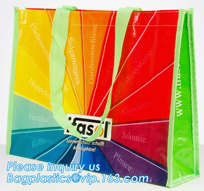 Wholesale eco reusable pp woven shopping bag with logo design,100% recyclable Ecological large capacity Durable fabric