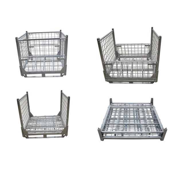Storage containers collapsible welded galvanized wire mesh storage container
