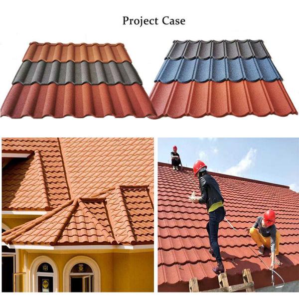 Rainbow Tile 0.4mm Aluzinc Colorful Stone Coated Roofing Tile Roman/Shingles/Elite/Milano/Groove/Wood Grain Roof Tile