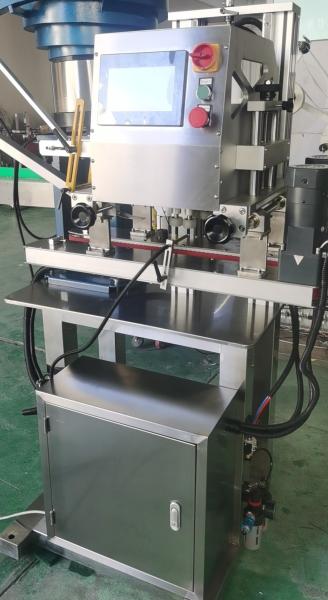 Quality 1PH Plastic Shampoo Bottle Linear Automatic Capping Machine Adjuatable 450KG for sale