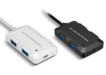 Plastic Desk Computer 4 Port LED Indicator USB 3 HUB