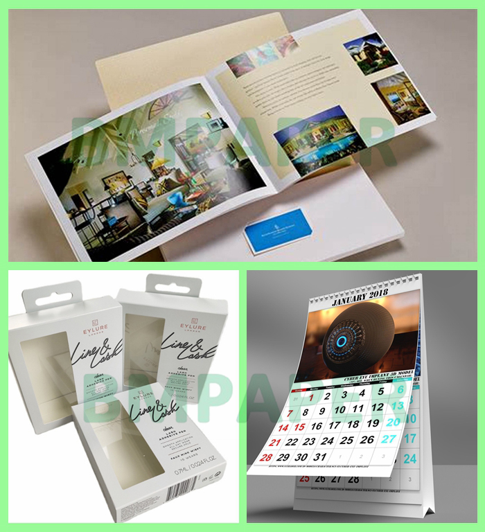 100lb Gloss White Text C2S Paper For Rack Cards 315mm x 468mm High Whiteness