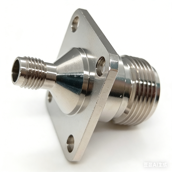 50 Ohm TNC to SMA Adapter Nickel Plated Brass with Low VSWR ≤1.25 for RF Systems