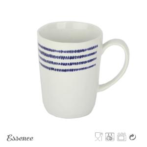 China White Personalized Stoneware Coffee Mugs 14OZ Microwave And Dishwasher Safe wholesale