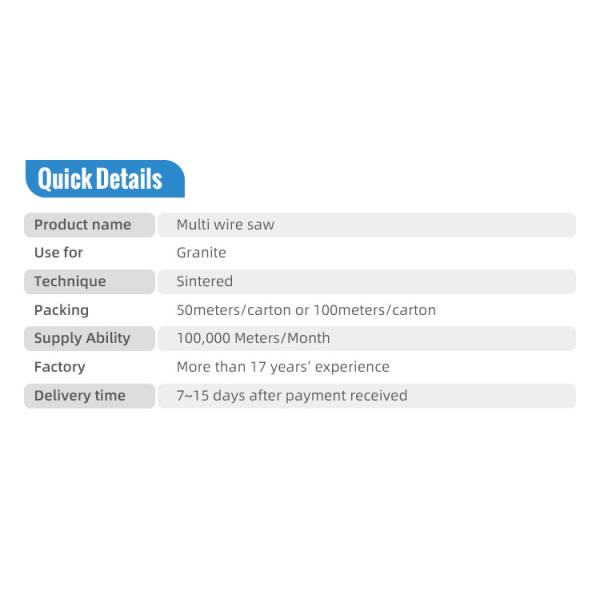 Granite Quarry Wire Saw High Frequency Diamond Cutting Tools for Fast Speed Block Cutting